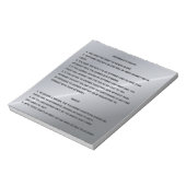 Thin Blue Line & Miranda Rights Warning and Waiver Notizblock (Rotiert)