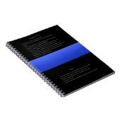 Thin Blue Line & Miranda Rights Warning and Waiver Notizblock (Rechte Seite)