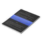 Thin Blue Line & Miranda Rights Warning and Waiver Notizblock (Rotiert)