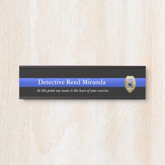 Thin Blue Line - Miranda Türschild (Vorderseite )