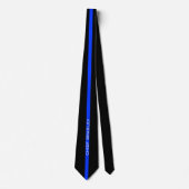 Thin Blue Line mit Ihrem Namen LEO Krawatte (Vorderseite)