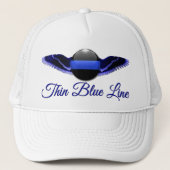 Thin Blue Line mit Wings Truckerkappe (Vorderseite)