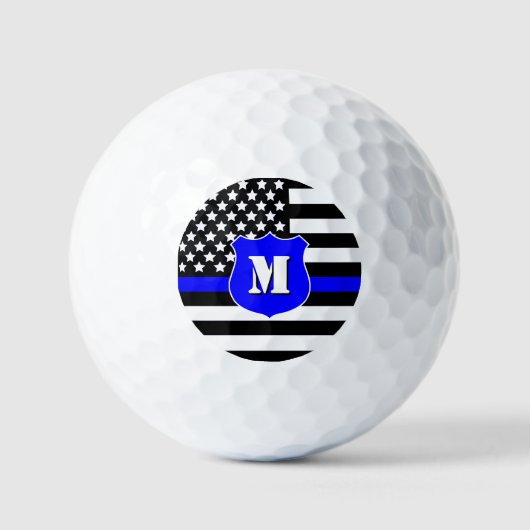 [Thin Blue Line] Monogram Police Shield Golfball (Vorderseite)
