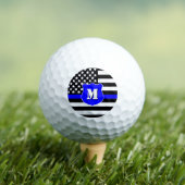 [Thin Blue Line] Monogramm Polizei Schild Golfball (Insitu T-Shirt)