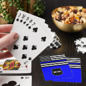 [Thin Blue Line} Monogramm Polizeibeamter Spielkarten (In Situ)