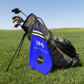 {Thin Blue Line} Monogramm-Polizist 10-6 Golfhandtuch (Gras)