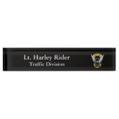 Thin Blue Line - Motor Officer Namensplakette (Vorderseite)