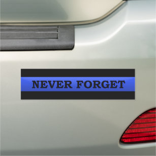 Thin Blue Line nie vergessen Auto Magnet