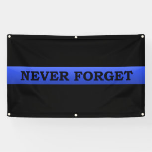 Thin Blue Line NIEMALS VERGESSEN Banner
