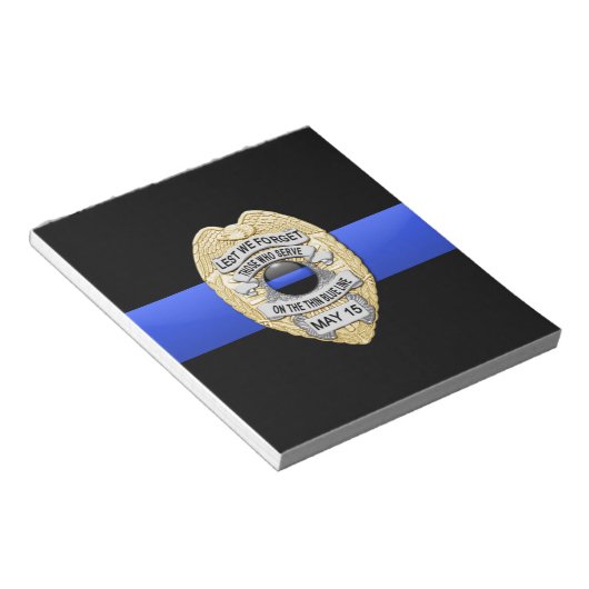 Thin Blue Line Notizblock (angewinkelt)