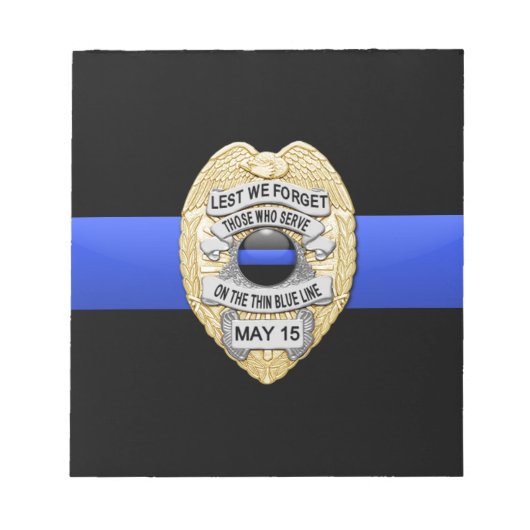 Thin Blue Line Notizblock (Vorderseite)