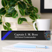 Thin Blue Line NYPD Offset Patch Name Plate Namensplakette