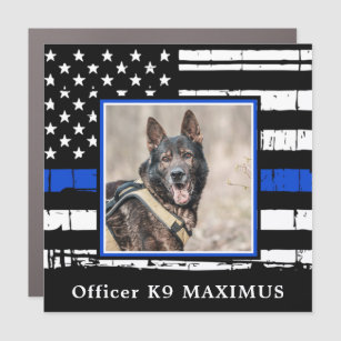 Thin Blue Line Officer K9 Polizeihund Auto Magnet