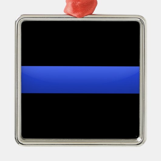 Thin Blue Line Ornament Aus Metall (Vorne)