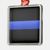 Thin Blue Line Ornament Aus Metall (Links)