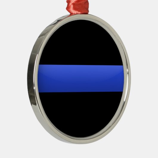 Thin Blue Line Ornament Aus Metall (Rechts)