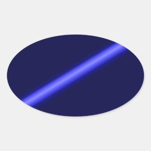 Thin Blue Line Ovaler Aufkleber