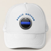 Thin Blue Line - Panic Button Truckerkappe (Vorderseite)