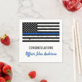 Thin Blue Line Party der Polizei Serviette (Beispiel)