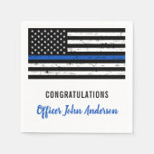 Thin Blue Line Party der Polizei Serviette (Vorderseite)