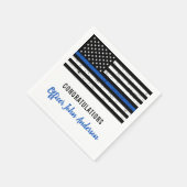 Thin Blue Line Party der Polizei Serviette (Ecke)
