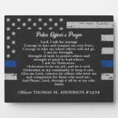 Thin Blue Line personalisieren Polizeibeamten Gebe Fotoplatte (Vorderseite)