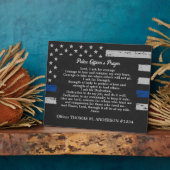 Thin Blue Line personalisieren Polizeibeamten Gebe Fotoplatte (Seite)