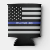 Thin Blue Line - Personalisierte amerikanische Fla Dosenkühler (Vorderseite)