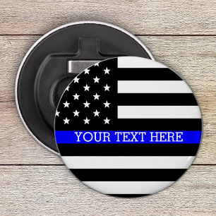 Thin Blue Line - Personalisierte amerikanische Fla Flaschenöffner
