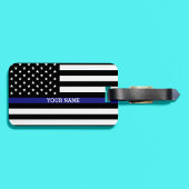 Thin Blue Line - Personalisierte amerikanische Fla Gepäckanhänger