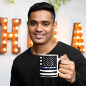 Thin Blue Line - Personalisierte amerikanische Fla Kaffeetasse