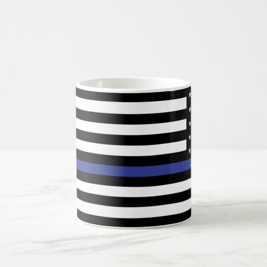 Thin Blue Line - Personalisierte amerikanische Fla Kaffeetasse (Mittel)