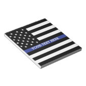 Thin Blue Line - Personalisierte amerikanische Fla Notizblock (angewinkelt)
