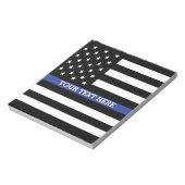 Thin Blue Line - Personalisierte amerikanische Fla Notizblock (Rotiert)