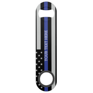 Thin Blue Line - Personalisierte amerikanische Fla Speedflaschenöffner