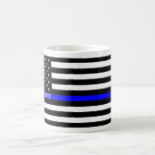 Thin Blue Line - Personalisierte amerikanische Fla Verwandlungstasse (Mittel)