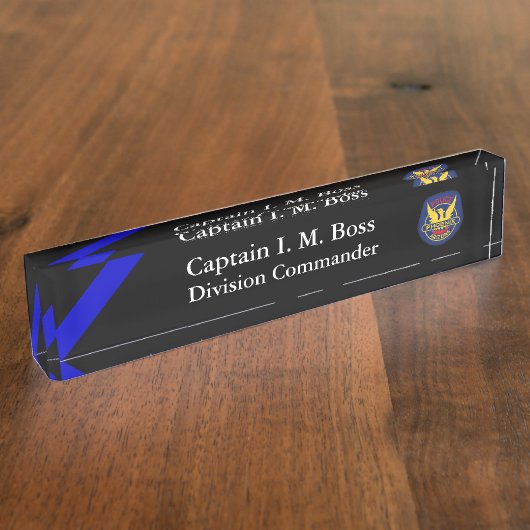 Thin Blue Line - Phoenix PD Patch Desk Name Plate Namensplakette (Seite)