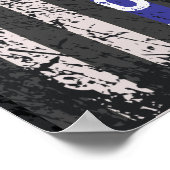 Thin Blue Line Phonetic Alphabet Name Poster (Ecke)