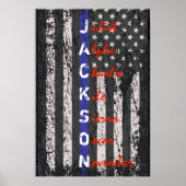 Thin Blue Line Phonetic Alphabet Name Poster (Vorne)