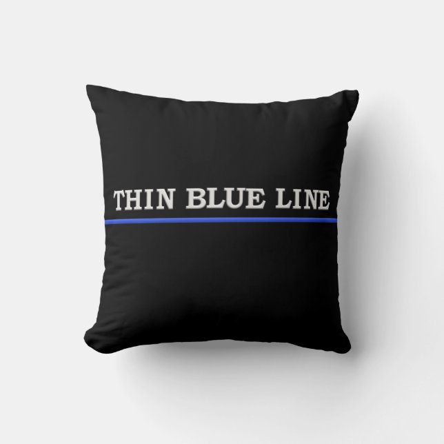 Thin Blue Line Pillow Kissen (Vorderseite)