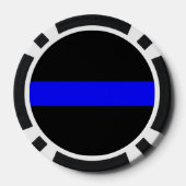 Thin Blue Line Poker Chip (Rückseite)