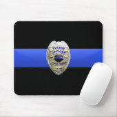 Thin Blue Line Police Abzeichen Mouse Pad Mousepad (Mit Mouse)