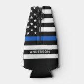 Thin Blue Line Police Academy Abschluss Flaschenkühler (Rückseite)