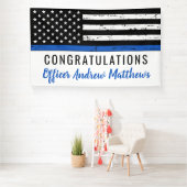 Thin Blue Line Police Academy Graduation Party Ver Banner (Insitu)