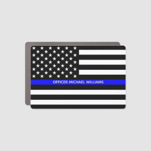 Thin Blue Line Police American Flag Personalisiert Auto Magnet