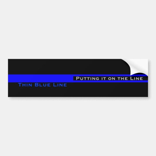 Thin Blue Line Police Apprefication LEO Autoaufkleber (Vorne)