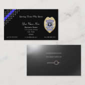 Thin Blue Line Police Chaplain Abzeichen Business  Visitenkarte (Vorne/Hinten)