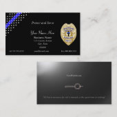 Thin Blue Line Police Chaplain Abzeichen Visitenkarte (Vorne/Hinten)