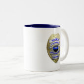 Thin Blue Line Police Chaplain Abzeichen Zweifarbige Tasse (VorderseiteRechts)