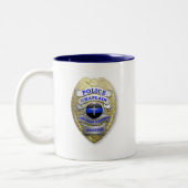 Thin Blue Line Police Chaplain Abzeichen Zweifarbige Tasse (Links)